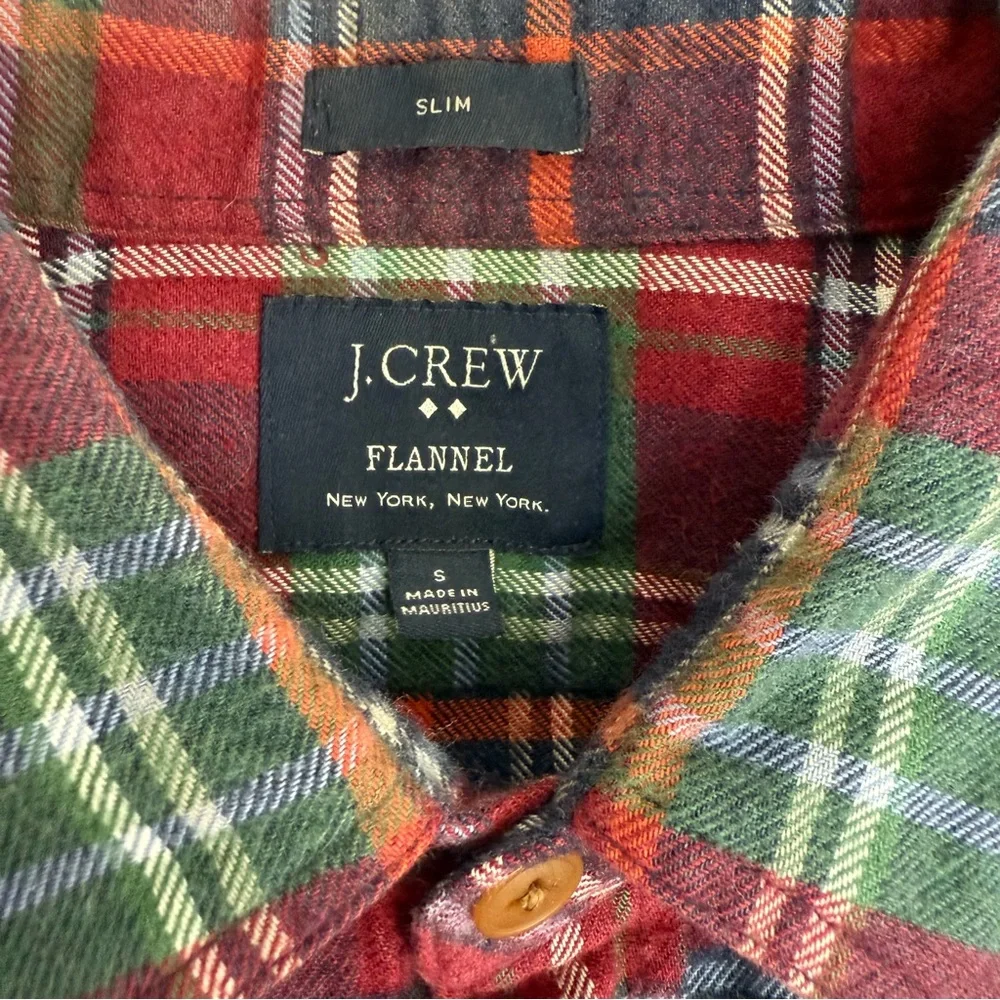 J. Crew Flannel Plaid Cotton Button Up Shirt